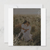 Farbenfrohe Wildblume Beige Monogram Foto Hochzeit Save The Date (Rückseite)