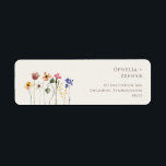 Farbenfrohe Wildblume | Beige Rücksendeadresse<br><div class="desc">Diese farbenfrohe Wildblume | Beige Rückadresse Label ist perfekt für Ihre einfache, skurrile boho Regenbogen Sommerhochzeit. Die hellen, zauberhaften Rosa-, Gelb-, Orange- und Goldfloralen verleihen diesem Produkt das Gefühl eines minimalistisch eleganten Vintagen Hippie-Frühlingsgartens. Das moderne Design ist künstlerisch und zart und zeigt eine klassische erdige Wiese in Aquarell. Egal für...</div>