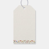 Farbenfrohe Wildblume | Beige Wedding Welcome Geschenkanhänger (Rückseite)