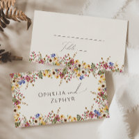 Farbenfrohe Wildblume | Beige Wiese Flat Wedding