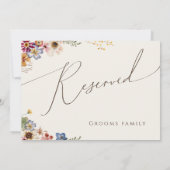 Farbenfrohe Wildblume | Beige-Zeichen (Rückseite)