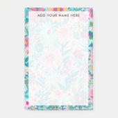 Farbenfrohe Wildblume Blossom Office Stationary Post-it Klebezettel (Vorderseite)