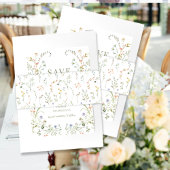 Farbenfrohe Wildblume Blume Hochzeit auf Wiese Einladungsbanderole