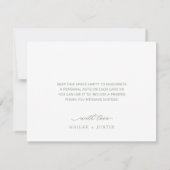 Farbenfrohe Wildblume Blumensommer Hochzeit Dankeskarte (Rückseite)