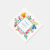 Farbenfrohe Wildblume Blumenzwiebeln Serviette (Ecke)