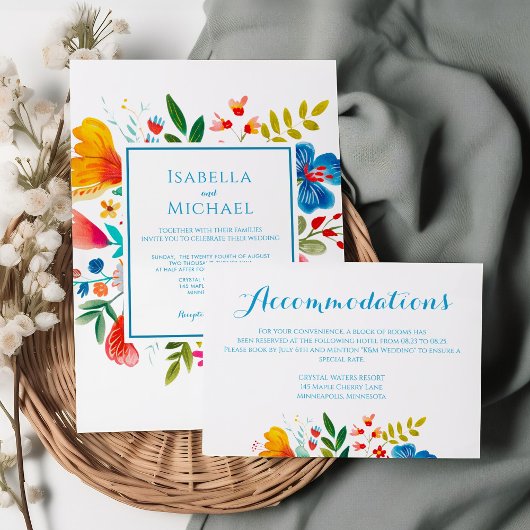 Farbenfrohe Wildblume Blumenzwiebelunterkunft Begleitkarte