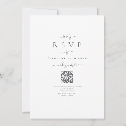 Farbenfrohe Wildblume Boho Chic QR Code Hochzeit Einladung (Rückseite)