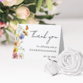 Farbenfrohe Wildblume | Boho Wedding Dankeskarte