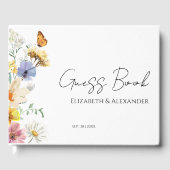 Farbenfrohe Wildblume | Boho Wedding Guest Book Gästebuch (Vorderseite)