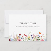 Farbenfrohe Wildblume Border Baby Dusche