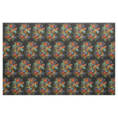 Farbenfrohe Wildblume Bouquet auf Schwarz Stoff (Yard (91,4 cm))
