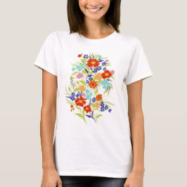 Farbenfrohe Wildblume Bouquet T-Shirt