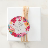 Farbenfrohe Wildblume Brautparty Geschenkanhänger (Beispiel)