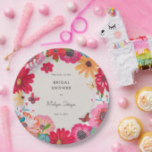 Farbenfrohe Wildblume Brautparty Pappteller (Party)