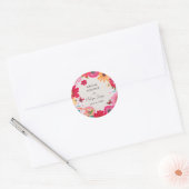 Farbenfrohe Wildblume Brautparty Runder Aufkleber (Umschlag)