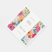 Farbenfrohe Wildblume Brautparty Serviette (Ecke)