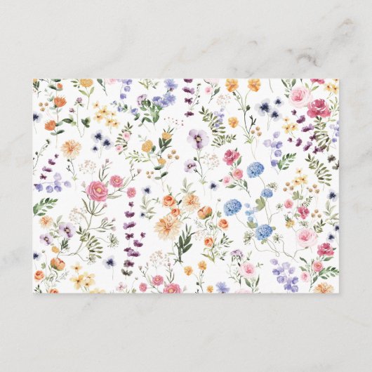 Farbenfrohe Wildblume Der Garten des Mendrisiotto Begleitkarte (Rückseite)