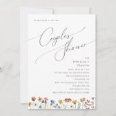 Farbenfrohe Wildblume | Dusche für Paare Einladung (Vorderseite)