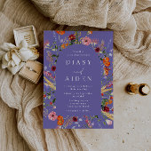Farbenfrohe Wildblume Einladung