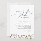 Farbenfrohe Wildblume | Einladung zur Hochzeit (Vorderseite)