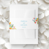 Farbenfrohe Wildblume Einladungsbanderole