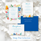 Farbenfrohe Wildblume Einladungsbanderole