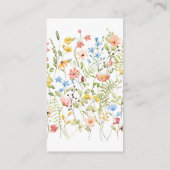 Farbenfrohe Wildblume Eleganter QR Code & UAWG Wed Begleitkarte (Rückseite)