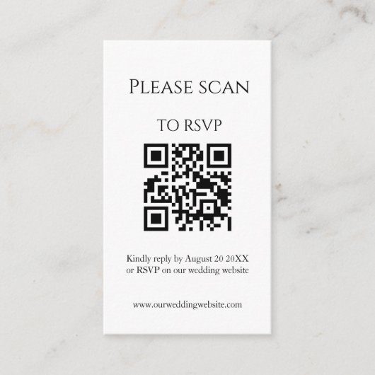 Farbenfrohe Wildblume Eleganter QR Code & UAWG Wed Begleitkarte (Vorderseite)