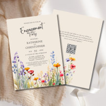 Farbenfrohe Wildblume Engagement Party Elegant Bei