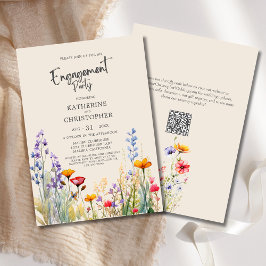 Farbenfrohe Wildblume Engagement Party Elegant Bei Einladung