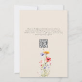 Farbenfrohe Wildblume Engagement Party Elegant Bei Einladung (Rückseite)