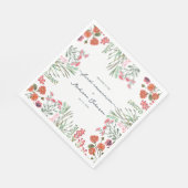 Farbenfrohe Wildblume Erste Heilige Kommune Serviette (Ecke)