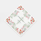 Farbenfrohe Wildblume Erste Heilige Kommune Serviette (Ecke)