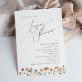 Farbenfrohe Wildblume | Fingerie Dusche Einladung