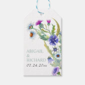 Farbenfrohe Wildblume Frühjahrshochzeit Geschenkanhänger (Vorderseite)