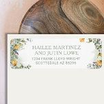 Farbenfrohe Wildblume Frühlingszeit Hochzeit Rücks<br><div class="desc">Fügen Sie Ihrem Hochzeitsgeschenk eine Touch blühender Eleganz mit dem farbenfrohen Frühjahrs-Rücksendesiegel der Wildblume hinzu. Diese personalisierten Adressetiketten sind perfekt für eine Hochzeit im Hinterhof oder eine Frühjahrs- oder Sommerzeit geeignet und zeichnen sich durch ein lebendiges Design aus, das durch zarte Blume im Sommer inspiriert wird. Das charmante Wildblume-Motiv verleiht...</div>