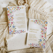 Farbenfrohe Wildblume Garden Blume Hochzeiten Deta Begleitkarte