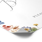 Farbenfrohe Wildblume | Garden Guest Book Sign Poster (Ecke)
