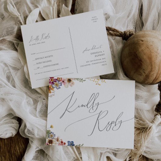 Farbenfrohe Wildblume | Garden Song Request UAWG Postkarte