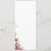 Farbenfrohe Wildblume | Garden Wedding Dinner Menu Menükarte (Rückseite)