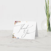 Farbenfrohe Wildblume | Garten geklappt Dankeschön Dankeskarte (Vorderseite)