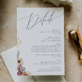 Farbenfrohe Wildblume | Gartendetails Begleitkarte