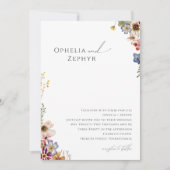 Farbenfrohe Wildblume | Gartenhochzeit Einladung (Vorderseite)