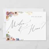 Farbenfrohe Wildblume | Gartenmatron der Ehrenkart Einladung (Vorderseite)