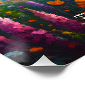 Farbenfrohe Wildblume gefilmt - inspirierend Poster (Ecke)