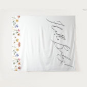 Farbenfrohe Wildblume Hallo Baby Hintergrund Wandteppich (Vorderseite (Horizontal))