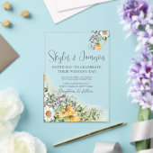 farbenfrohe Wildblume Hochzeit Acryleinladungen (In Situ (Hochzeit))