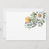 Farbenfrohe Wildblume Hochzeit Danke (Rückseite)
