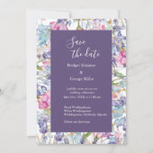farbenfrohe Wildblume Hochzeit Einladung (Vorderseite)
