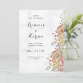 Farbenfrohe Wildblume | Hochzeit Einladung (Stehend Vorderseite)